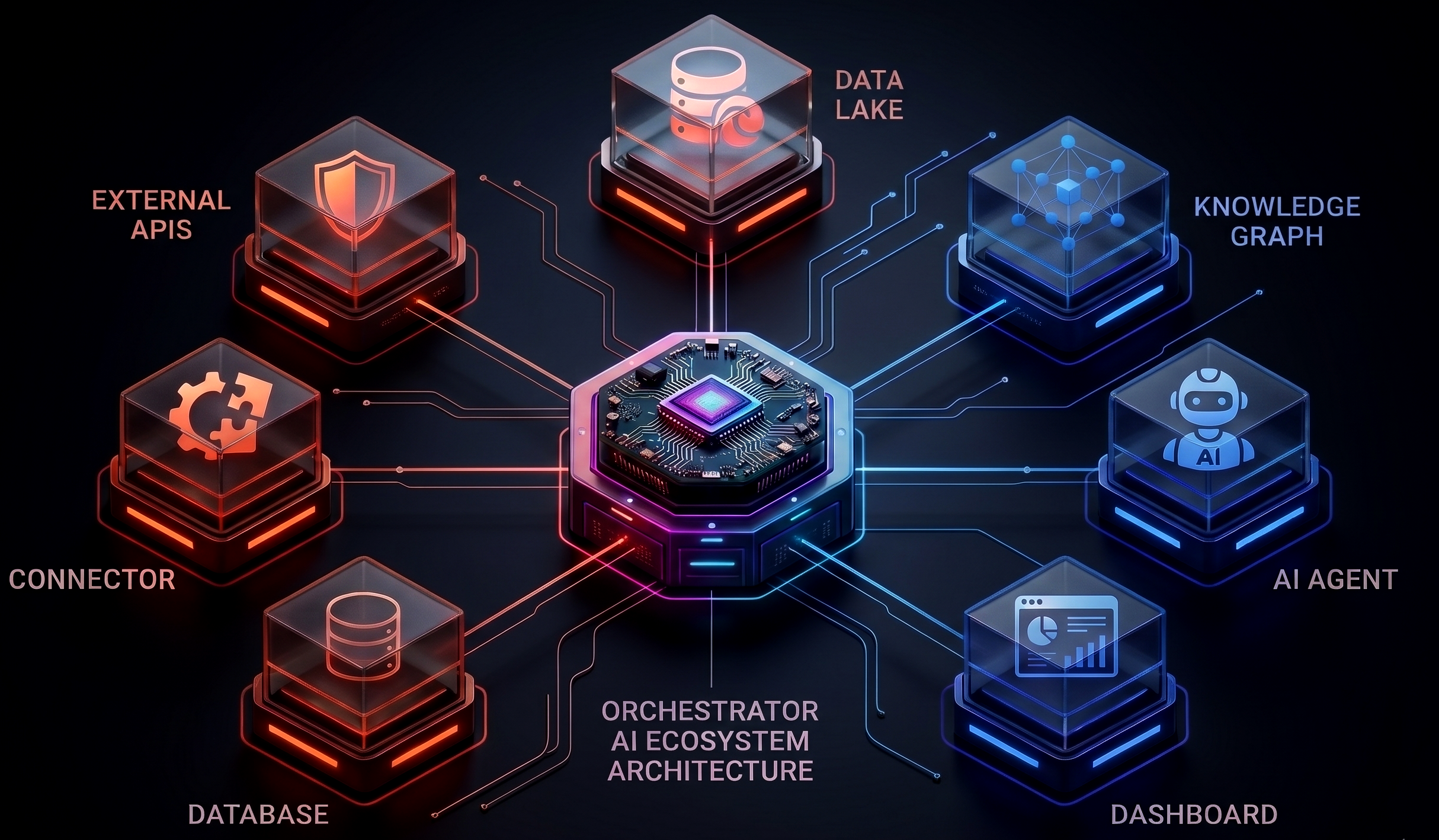 Metagraph architecture diagram showing ingestion, knowledge graph, agent reasoning, and human review